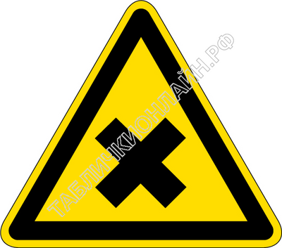 Изображение предупреждающего знака  W 18  Осторожно. Вредные для здоровья аллергические (раздражающие) вещества ГОСТ Р 12.4.026-2015