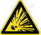 Изображение предупреждающего знака  W 02  Взрывоопасно ГОСТ Р 12.4.026-2015