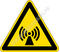 Изображение предупреждающего знака  W 12 Внимание. Электромагнитное поле ГОСТ Р 12.4.026-2015