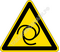 Изображение предупреждающего знака  W 25  Внимание. Автоматическое включение (запуск) оборудования ГОСТ Р 12.4.026-2015