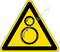 Изображение предупреждающего знака  W 29  Осторожно. Возможно затягивание между вращающимися элементами ГОСТ Р 12.4.026-2015