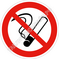Изображение запрещающего знака Р 01 Запрещается курить ГОСТ Р 12.4.026-2015