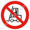Изображение запрещающего знака Р 07 Запрещается движение средств напольного транспорта ГОСТ Р 12.4.026-2015