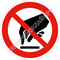 Изображение запрещающего знака Р 08 Запрещается прикасаться. Опасно ГОСТ Р 12.4.026-2015